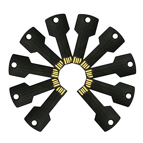 RAOYI 10 Pack 2GB USB Flash Drive USB 2.0 Metal Key Shape Memory Stick Thumb Drive Pen Drive-Black - color: Black, size: 2GB
