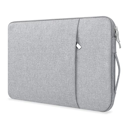 13 Inch Laptop Sleeve Case for MacBook Air 13.6" & MacBook Pro 13.3" | with Handle, WaterProof, with Accessory Pocket, Scratch-resistant, Soft Velvet Lining, for Travel, Home, Office(Gray) - color: Gray