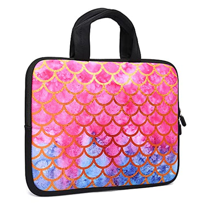 11 11.6 12 12.1 12.5 inch Laptop Carrying Bag Chromebook Case Notebook Ultrabook Bag Tablet Cover Neoprene Sleeve Fit Apple MacBook Air Samsung Acer HP DELL Lenovo Asus (Mermaid Scale) - color: Mermaid Scale