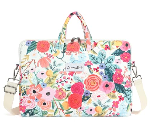 Water Resistant Laptop Shoulder Sleeve Case Bag for MacBook Pro 16 inch and 15.6 inch and 16 inch laptop (Flowers) - color: Flowers