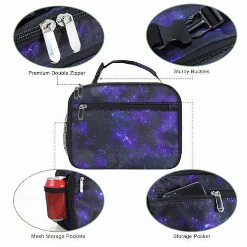 Kids Lunch Box for Boys Girls Lunch Bag Insulated Durable Lunchbox Children Lunch Tote Bag for School Star - color: Star
