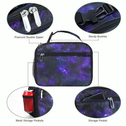 Kids Lunch Box for Boys Girls Lunch Bag Insulated Durable Lunchbox Children Lunch Tote Bag for School Star - color: Star