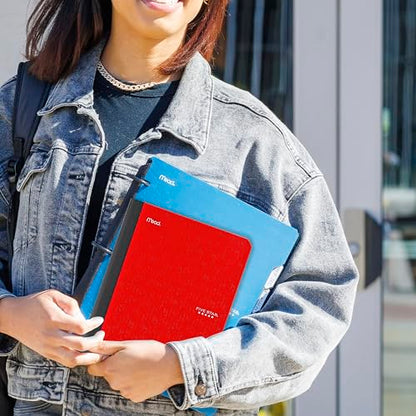 Five Star Composition Book + Study App, 12 Pack, Wide Ruled Paper, 7-1/2" x 9-3/4", 80 Sheets, Forest Green, Tidewater Blue, Fire Red and Harvest Yellow (950033B-ECM) - size: 12 Pack, style: Wide Ruled