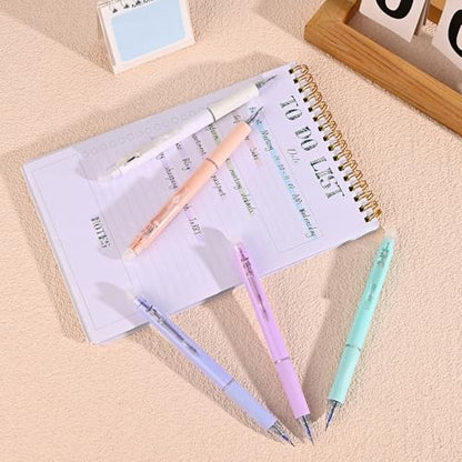 Temiary 10 Pcs Retractable Erasable Gel Pens, Blue Ink Fine Point 0.5 mm | Make Mistakes Disappear, Smooth Writing Gel Pen with Eraser for Journaling Note Taking Marking Planner Crossword Puzzles - color: Blue Ink