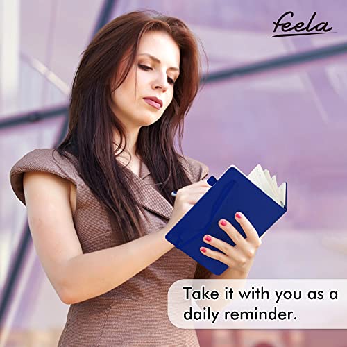 12 Pack Notebooks Journals Bulk with 12 Black Pens, Feela A5 Hardcover Notebook Classic Ruled Journal Set with Pen Holder for School Business Work Travel Writing, 120 GSM, 5.1”x8.3”, Navy - color: 12 Pack navy