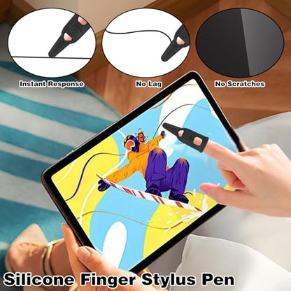 6Pcs Finger Stylus Pen for Touchscreen High Precision Sensitivity Silicone, Capacitive Stylus Suitable for iPad/iPhone/Android Phones Tablets All Touch Screens Adults and Children