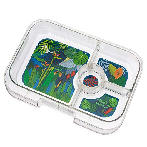 Yumbox Panino Leakproof Bento Lunch Box (Sage Green with Jungle Tray) | Sandwich Size, Removable Tray, Lightweight, Compact, Fits Standard Lunch Bags, Easy to Clean - color: Sage Green Jungle