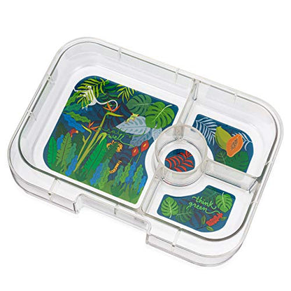 Yumbox Panino Leakproof Bento Lunch Box (Sage Green with Jungle Tray) | Sandwich Size, Removable Tray, Lightweight, Compact, Fits Standard Lunch Bags, Easy to Clean - color: Sage Green Jungle
