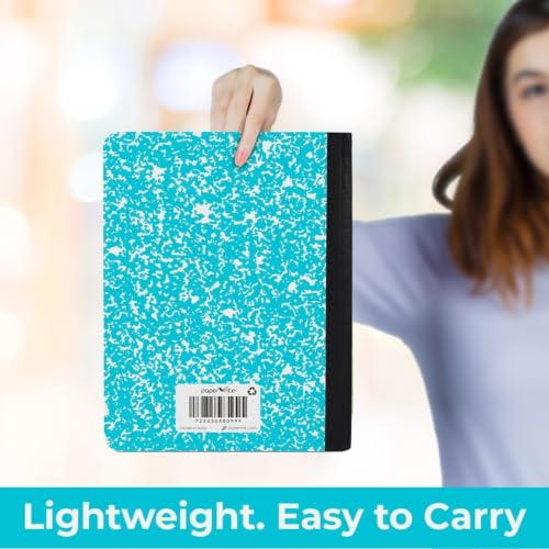 Paper Rite Assorted Marble Composition Notebook Wide Ruled (9.75x7.5 in), 100 Sheets | 200 Pages | For School, Office, Students, Teachers (2, Blue & Pink)