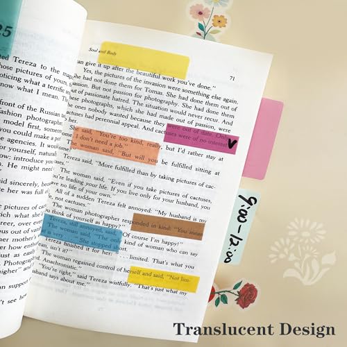 ELII 500 PCS Sticky Index Tabs 2 Inch Book Tabs,Clear Sticky Notes | Pages Notebooks File Tabs, Self Adhesive,Safety Material, Smooth Writing,Transparent,Waterproof,Repositionable,Reading - color: Muse, size: 500