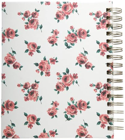 WORLD TRAVELER 2026 Planner Weekly & Monthly Hardcover Spiral Agenda | Hardcover Spiral Lay-Flat Binding, Weekly and Monthly Planning Pages, January to December 2026, 7x8.75 Compact Format - color: Red Roses