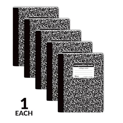 C-Line Composition Notebook, College Ruled, 1 Notebook, Black Marble (22022)