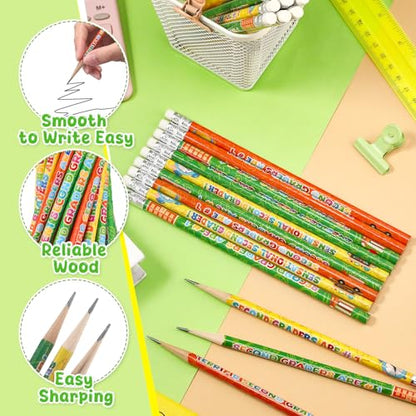 Tenceur Second Grade Pencils, 48 Pcs 2nd Graders Pencils with Erasers, 3 Motivational Designs, Welcome to Second Grade Student Gifts from Teacher, Classroom Rewards Back to School Supplies - color: 2nd Graders