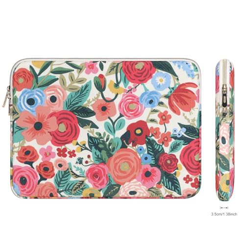 DOMISO 17 inch Laptop Sleeve Protective Case Cover Compatible with 17-17.3 inch HP Dell ASUS Lenovo Chromebook,Waterproof Computer Cases Bag with Accessory Pouch,Rose - color: Rose, size: 17 inch