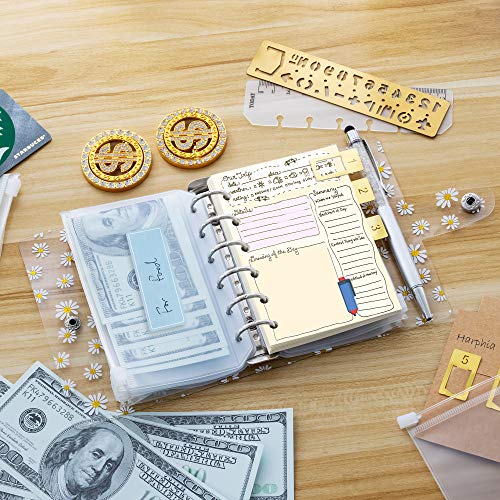 A7 Planner Refill,4 Pcs per Set, 360pages, Plain Blank Paper, with Label Stickers Gift,Mini Binder Refills,6 hole/100gsm Thick Paper/4.84 x 3.23'', Harphia - color: Plain