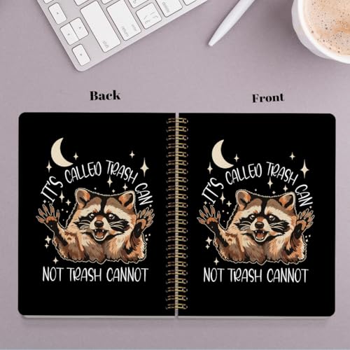 NISTOMISU Funny Raccoon Notebook, Whimsical Celestial Raccoon Journal, Funny Office Supplies, It's Called Trash Can Not Trash Cannot Animal Hardcover Spiral Notebooks, Lined Paper, 5.8x8.3 Inch - color: Raccoon Humor