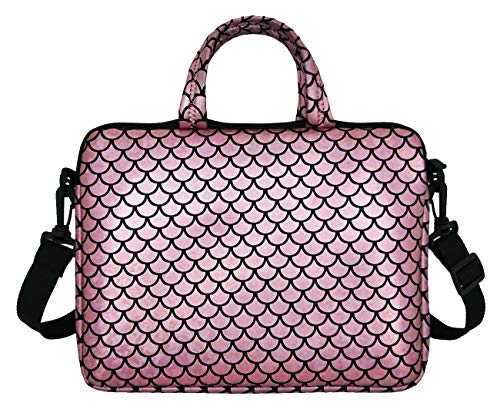11.6-Inch Laptop Shoulder Messenger Carrying Bag Case Sleeve For 11" 11.6" 12" 12.5 inch Macbook/Notebook/Chromebook - color: Pink