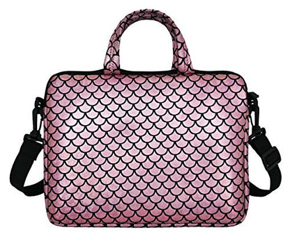 11.6-Inch Laptop Shoulder Messenger Carrying Bag Case Sleeve For 11" 11.6" 12" 12.5 inch Macbook/Notebook/Chromebook - color: Pink