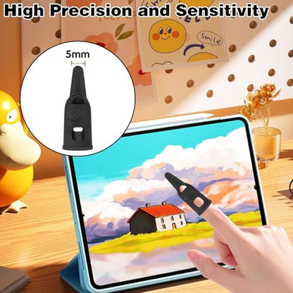 6Pcs Finger Stylus Pen for Touchscreen High Precision Sensitivity Silicone, Capacitive Stylus Suitable for iPad/iPhone/Android Phones Tablets All Touch Screens Adults and Children