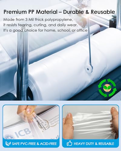 KTRIO Sheet Protectors 5.5 x 8.5 for Mini Binder 100 Pack, Heavyweight | Clear Half Letter Page Protectors, Heavy-Duty Acid-Free Paper Sleeves, 3-Hole Punched, Top Loading for Office, School, Home
