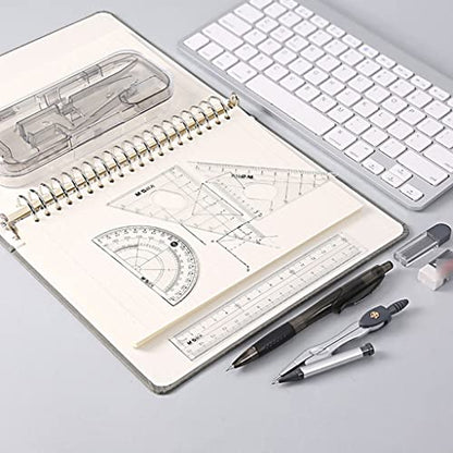 UNNS Drawing Compass Geometry Precision Tools Math Geometry Kit Metal Compass Student Circle Drawing Tools & Storage Box Math Supplies Geometry Set (Color : A)