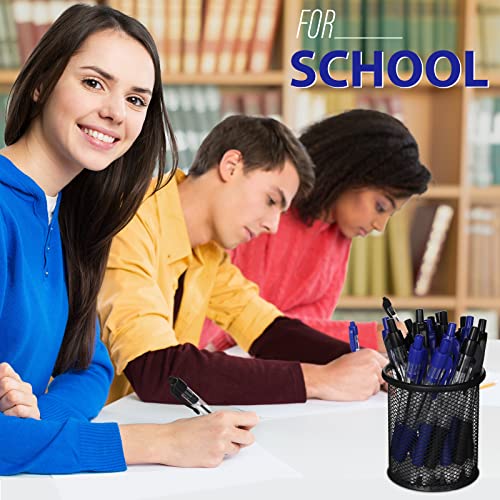 Fainne 200 Pack Retractable Ballpoint Pen 1.0 mm Medium Point Refillable Smooth Click Writing Pens With Grip for Work Journal Writing Office School Supplies(Black Ink, Blue Ink) - color: Black Ink, Blue Ink