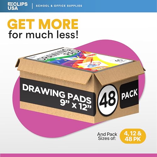 Sketch Book for Kids, Drawing Pad for Kids, Drawing Paper, Sketch Pad for Kid, Sketchbook for Kid (9 x 12, 40 Sheets) (12) - size: 12 Pack