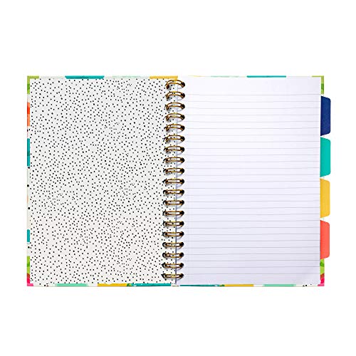Pukka Pad, Carpe Diem 5-Subject Double Spiral Bound Notebook 12-Pack with Repositionable Dividers - 200 Pages of 80GSM Paper with Perforated Edges – Color Wash, B5 10 X 7in - color: Color Wash, style: Pack of 12