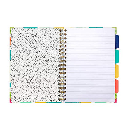 Pukka Pad, Carpe Diem 5-Subject Double Spiral Bound Notebook 12-Pack with Repositionable Dividers - 200 Pages of 80GSM Paper with Perforated Edges – Color Wash, B5 10 X 7in - color: Color Wash, style: Pack of 12