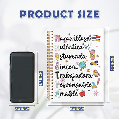 JUDFNCDE Spanish Teacher Maestra Appreciation Gifts, Regalos Para Maestras Mujeres, Spanish Educator Hardcover Notebook Journal 5.5 x 8.3 - color: Spanish Teacher Maestra - -