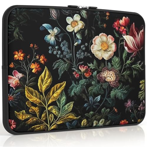 iCasso Laptop Sleeve 13 inch for MacBook Air 13-13.6 inch, Laptop case for MacBook Pro 13 inch, Slim Protective Travel Carrying Case for MacBook Pro 14 inch, Chromebook, HP, Dell, Vintage Floral - color: Vintage Floral, size: 13-14 Inch