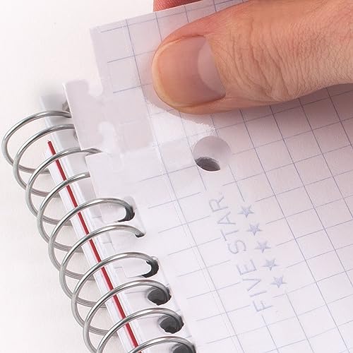 Five Star Loose Leaf Paper, Graph Ruled Insertable Notebook & Binder Filler Paper, 8-1/2" x 11", Reinforced T-Tabs, 75 Sheets (170180) - size: 1 Pack
