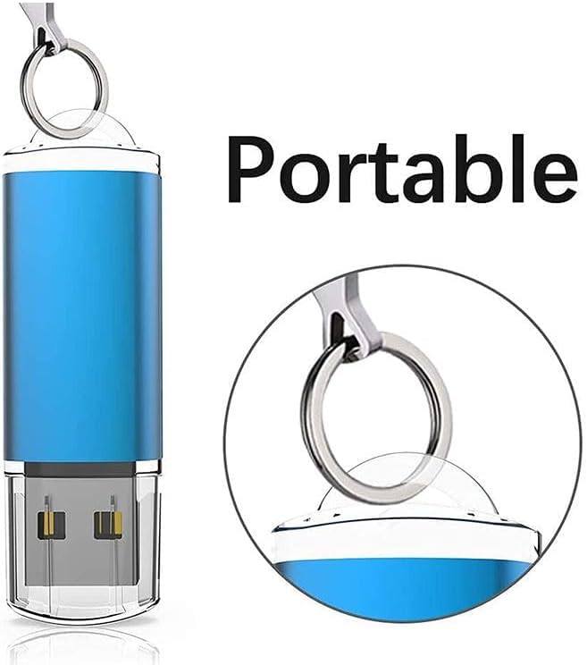 10 Pack 4GB Blue Plastic USB 2.0 Thumb Drives,with LED Indicator | Lightweight plastic shell with LED indicator for easy file transfer flash drive, memory stick, usb stick and pendrive.