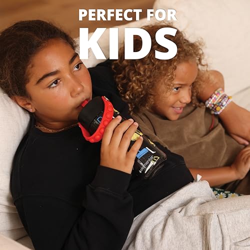 Elemental Water Bottles for Kids - Splash Kids Water Bottle for School with Pop-it Handle - BPA Free Tritan Plastic Water Bottle with Straw Leak Proof when Spout is Closed - Construction - 18oz - color: Construction
