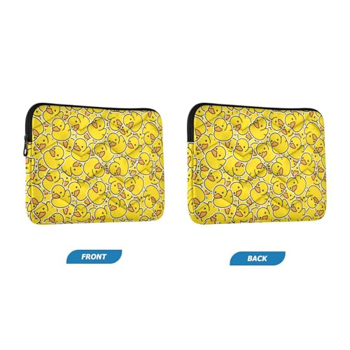 SLENDER Cute Laptop Sleeve - 13 inch DAZZLING YELLOW Duck Design Tablet Bag - Waterproof WOMEN'S/MEN'S Laptop Accessories - color: Cartoon Yellow Duck