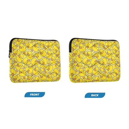 SLENDER Cute Laptop Sleeve - 13 inch DAZZLING YELLOW Duck Design Tablet Bag - Waterproof WOMEN'S/MEN'S Laptop Accessories - color: Cartoon Yellow Duck