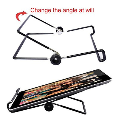 MOACC Tablet Holder Stand, Universal Multi-Angle Non-Slip Adjustable Holder Cradle for 9-12.9 inch Tablet PC, Pad (Black)