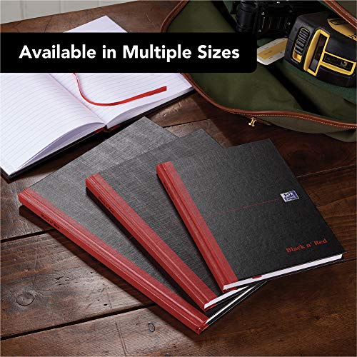 Oxford Black n' Red A4 Hardback Casebound Notebook, Ruled, 192 Page, Pack of 7 - size: A4, style: Pack 7