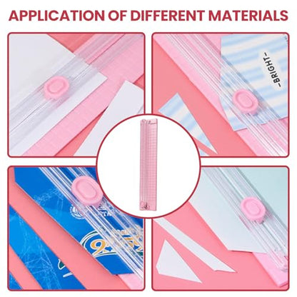 A3 Small Paper Trimmer, Portable Paper Cutter for Label, Origami, Card, Photo, Cardstock, and Craft Project, Pink - color: Pink