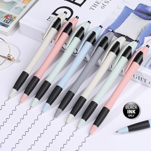 Pens Bulk, 60 Pack Gripped Slimster Ballpoint Pens -Morandi | Black Ink 1.0mm, No Bleed No Skip Smooth Writing, Click Pens with Soft Grip for Teacher Student, School & Office Gifting - style: Morandi