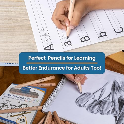 Learning Pencils for Toddlers 2-4 Years – Our Kids Pencils for Beginners Toddlers and Preschoolers with Jumbo Triangle Shape are Specially Designed Triangle (12 Pack) - style: 12 Pack