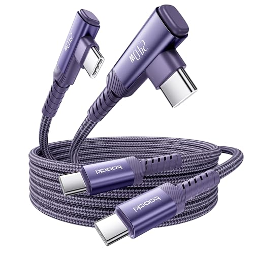 USB C Cable [2Pack, 3.3ft] 240W Fast Charging Type C Cord, Nylon Braided USB 2.0 Cable for iPhone 17 16 15 Pro Plus Pro Max Air, iPad Pro, Samsung Galaxy S24 S23, Switch, MacBook Pro, Pixel-Purple - color: Purple, size: 3.3+3.3FT