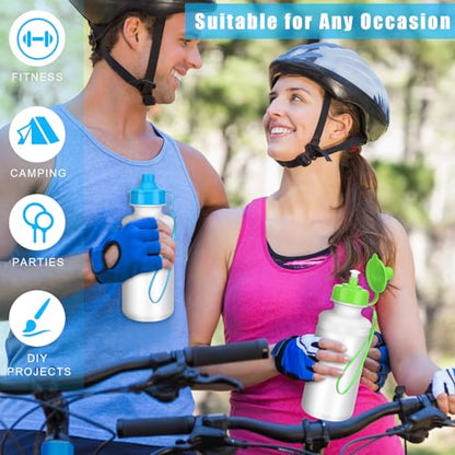 Zubebe 36 Pcs Sports Water Bottles Bulk Squeeze Reusable Plastic Water Bottles Back to School Supplies Summer Gifts for Students School Travel Hiking Cycling Event Team Gift - color: Mix Color