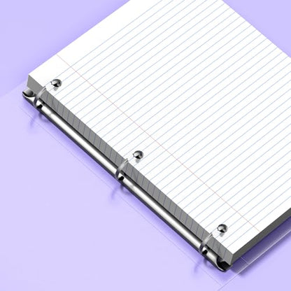 Loose Leaf Paper, 8x10.5 College Ruled, Notebook Paper with Holes, White Binder Notebook, 3 Hole Punch Paper, 100 Sheets/pack, 1 Pack - color: White, size: 8x10.5 College Ruled
