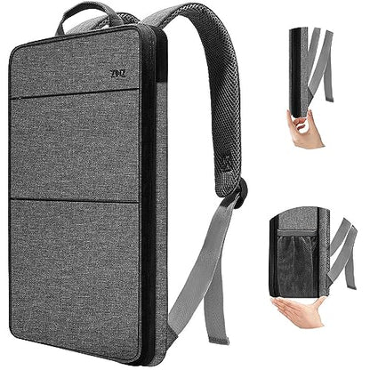ZINZ Slim & Expandable Laptop Backpack Water Resistant Backpack Travel Backpack Compatible with MacBook Air/Pro/Neo 13-14 inch, XPS 13/14, Surface 13.5" and Most 13-14 Notebooks，G01BK01 - color: G01bk01, size: 13"-14"