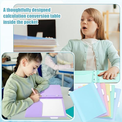Fuutreo 12 Pack Pastel Plastic Folders with 2 Pockets & Clear Front View Pocket, 3 Hole Punched for Binders, 1/3 Cut Tabs, Heavy Duty Letter Size Clear Front View, 3 Hole Punched - style: 3-prong with View Pocket Style
