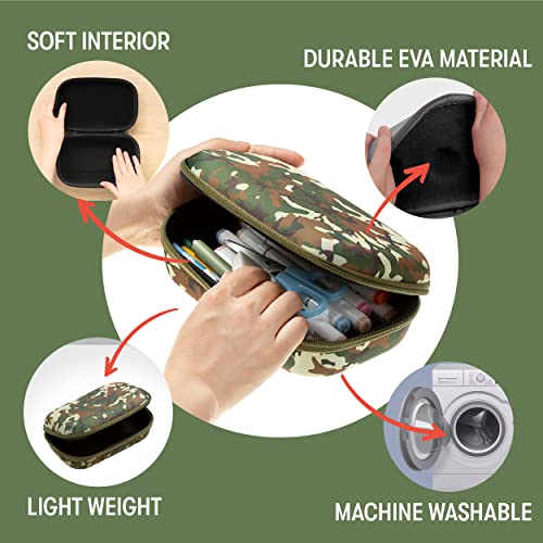 ZIPIT Camo Pencil Box for Boys, Cute Pencil Case for School, Large Capacity Stationery Organizer Box - color: Camo Green