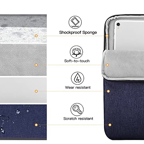 TiMOVO 9-11" Tablet Sleeve Bag, Dark Blue | Fit iPad 11" A16 2025 / 10.9"/10.2" / Air 11" 5/4 Gen / Galaxy Tab A9+/A11Plus 11", Fit Smart Keyboard - color: Indigo, size: 9-11 Inch