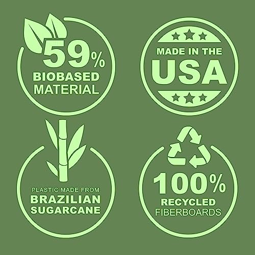 Samsill Earth’s Choice™, Durable Fashion Color 3 Ring View Binder, 3 Inch Round Ring, Up to 25% Plant Based Plastic, Eco-Friendly, USDA Certified Biobased, Turquoise, Value 2 Pack (U86877) - color: Turquoise, size: 3", style: 2 Pack