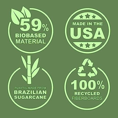 Samsill Plant-Based 1.5 Inch Durable Round Ring, View Binder, Eco-Friendly, USDA Certified Biobased, 2 Count,Pack of 1, Purple - color: Purple, size: 1.5", style: 2 Pack